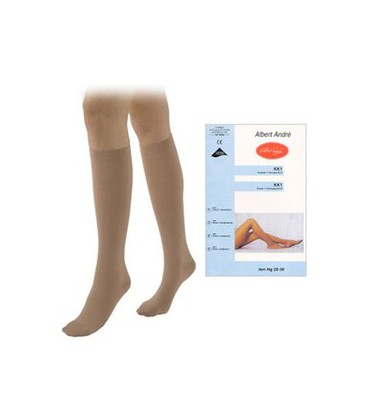 ALBERT ANDRE' ARTICOLO 835 CCL 2 GAMBALETTO A-D TERAPEUTICO MICROFIBRE PUNTA APERTA BATTERIOSTATICO LYCRA MM HG 30-40 COLORE BISCOTTO TAGLIA L-STANDARD - pharmaluna