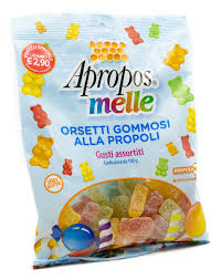 APROPOS MELLE ORSETTI GOMMOSI ALLA PROPOLI GUSTI ASSORTITI 100 G - pharmaluna