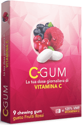 MIND THE GUM VITAMINA C FRUTTI ROSSI 18 GOMME CONFETTATE SENZA ZUCCHERO - pharmaluna