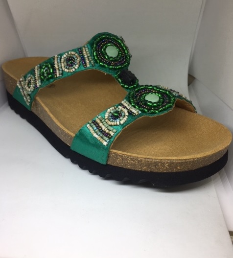 NEW BOGOTA' WEDGE SATIN EMERALD numero 39  - pharmaluna