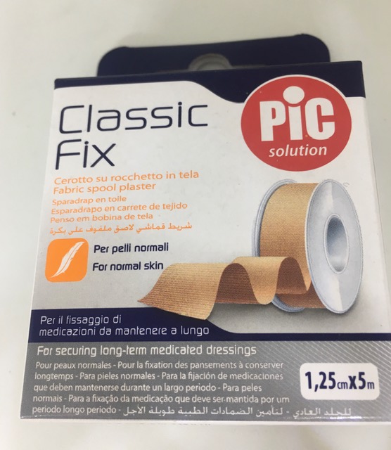 CEROTTO IN ROCCHETTO PIC CLASSIC FIX TELA 1,25CMX500 CM - pharmaluna