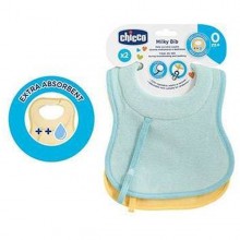 CHICCO BAVAGLINE 0M+ 2PZ AZZURRO - pharmaluna