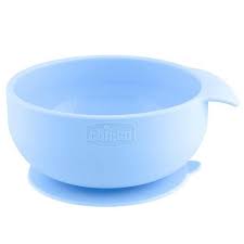CHICCO CIOTOLA SILICONE EASY BOWL AZZURRA - pharmaluna