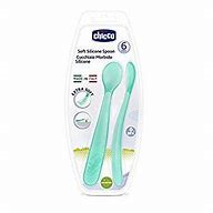 CHICCO CUCCHIAIO SILICONE MASCHILE BI PACK 6M+ - pharmaluna
