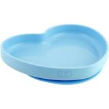CHICCO PIATTO CUORE VENTOSA SILICONE BLU - pharmaluna