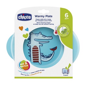CHICCO PIATTO PAPPACALDA 6 MESI+ AZZURRO - pharmaluna