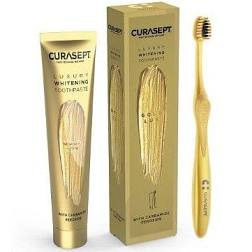CURASEPT GOLD LUXURY WHITENING DENTIFRICIO 75 ML + SPAZZOLINO - pharmaluna