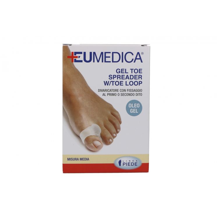 DIVARICATORE GEL TOE SPREADER CON ANELLO DI FISSAGGIO AL SECONDO DITO M - pharmaluna