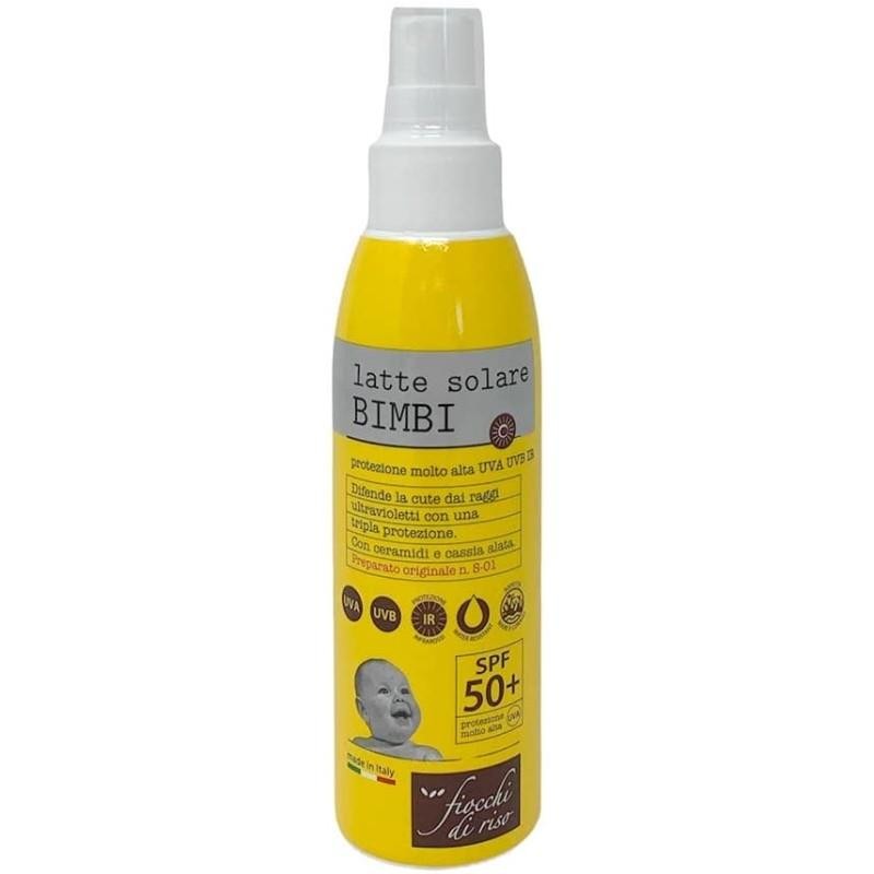 FIOCCHI DI RISO LATTE SOLARE BIMBI 50+ 140 ML SPRAY - pharmaluna