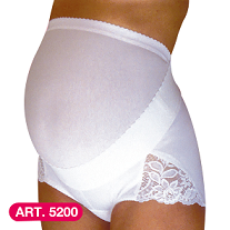 GUAINA GESTANTE SANA MATERNITY CON INSERTI IN PIZZO BIANCO 5 - pharmaluna