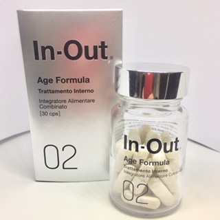 IN OUT 02 AGE FORMULA INTEGRATORE ALIMENTARE COMBINATO TRATTAMENTO INTERNO INTEGRATORE ALIMENTARE 30 CAPSULE - pharmaluna