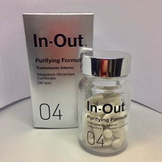 IN OUT 04 PURIFYING FORMULA INTEGRATORE ALIMENTARE COMBINATO TRATTAMENTO INTERNO INTEGRATORE ALIMENTARE 30 CAPSULE - pharmaluna