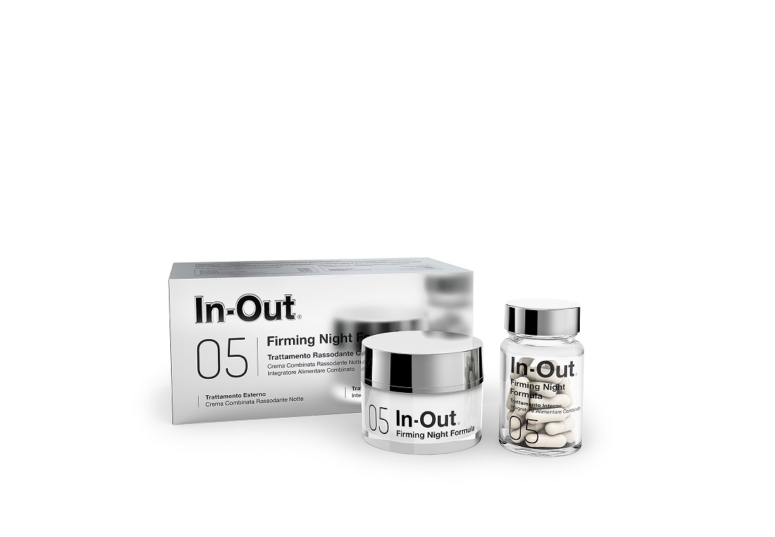 IN OUT 05 FIRMING NIGHT FORMULA TRATTAMENTO RASSODANTE COMBINATO ESTERNO INTERNO EMULSIONE 50 ML + INTEGRATORE ALIMENTARE 30 CAPSULE - pharmaluna