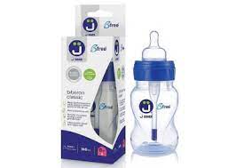 J BIMBI B FREE SUPER GLASS 160 ML BIBERON IN VETRO CON CANULA ANTICOLICHE E TETTARELLA IN SILICONE - pharmaluna