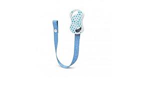 NUVITA NASTRINO PORTA SUCCHIETTO CON BOTTONE BLU - pharmaluna