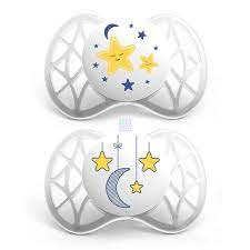 NUVITA SUCCHIETTO CHE SI ILLUMINA AL BUIO TETTARELLA ORTODONTICA 0 MESI+ - pharmaluna