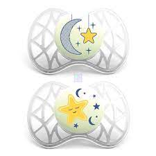 NUVITA SUCCHIETTO CHE SI ILLUMINA AL BUIO TETTARELLA ORTODONTICA 6 MESI+ - pharmaluna