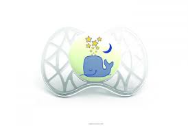 NUVITA SUCCHIETTO CHE SI ILLUMINA AL BUIO TETTARELLA SIMMETRICA 6 MESI+ - pharmaluna