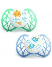 NUVITA SUCCHIETTO CON TETTARELLA SIMMETRICA 0 MESI+ BLU E TIFFANY - pharmaluna