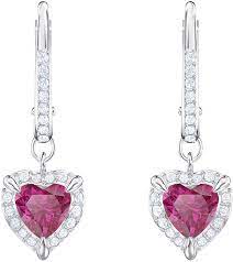 ORECCHINO SWAROVSKI CUORE ROSSO - pharmaluna
