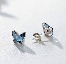 ORECCHINO SWAROVSKI FARFALLA AZZURRO - pharmaluna