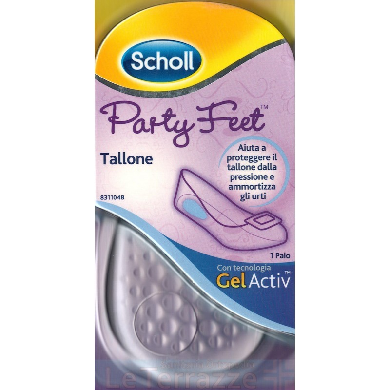PLANTARE ORTOPEDICO SCHOLL PARTY FEET GEL ACTIVE TALLONE - pharmaluna