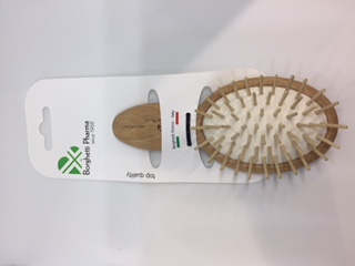 SPAZZOLA LEGNO OVALE PICCOLA PICCHI LEGNO - pharmaluna