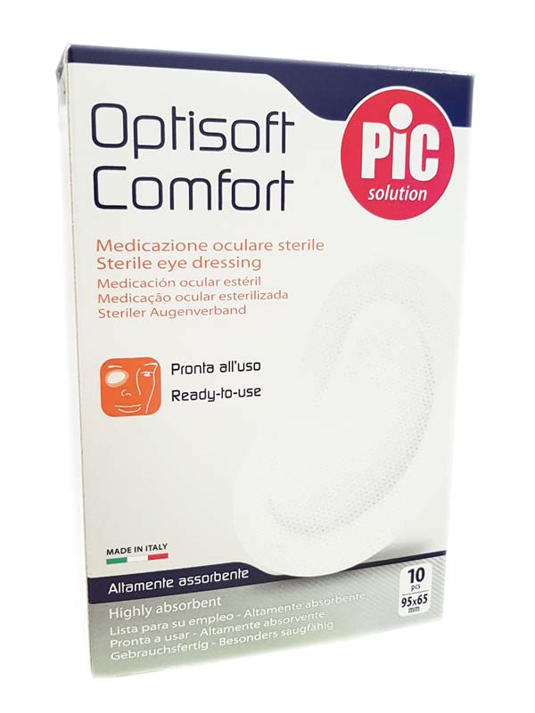 PIC TAMPONE OCULARE IN TESSUTO NON TESSUTO STERILE ADESIVO 10 PEZZI - pharmaluna