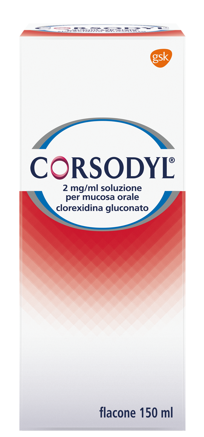 CORSODYL*SOLUZ 150ML 200MG/100 - pharmaluna