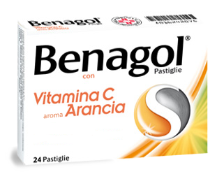 BENAGOL VIT C*24PAST ARANCIA - pharmaluna
