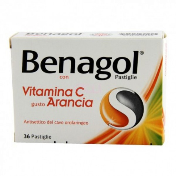 BENAGOL VIT C*36PAST ARANCIA - pharmaluna