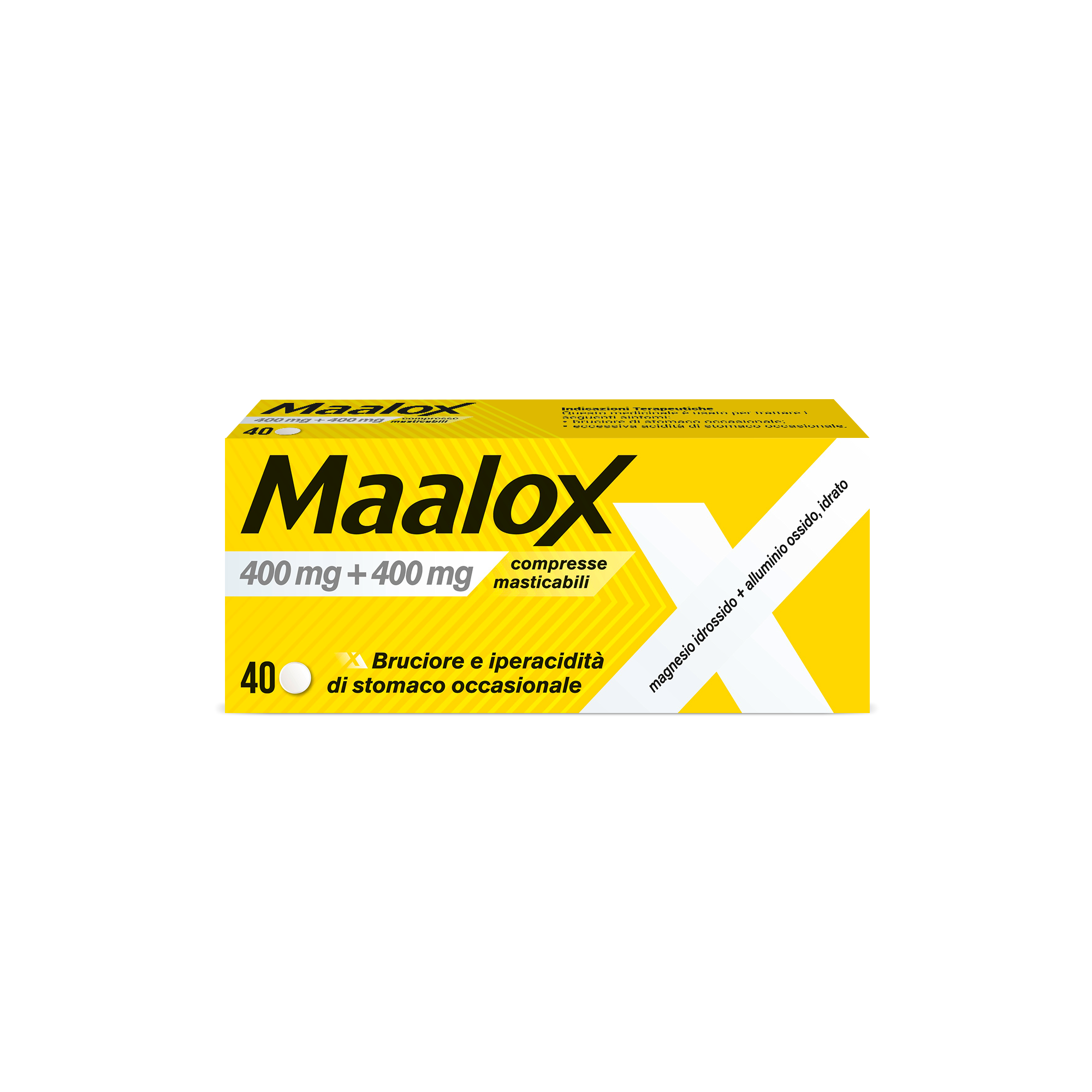 MAALOX*40CPR MAST 400MG+400MG - pharmaluna