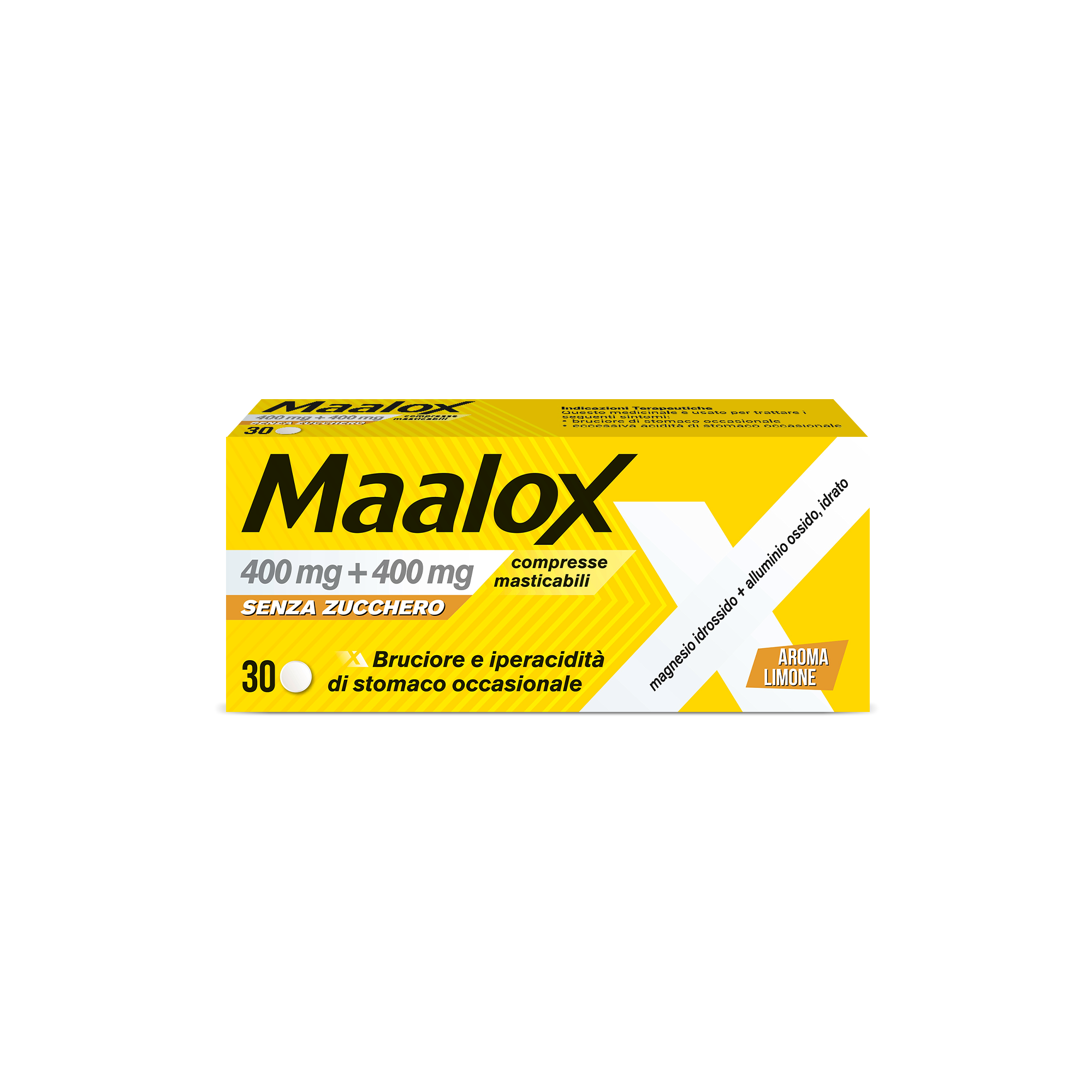 MAALOX*S/Z 30CPR LIMO400+400MG - pharmaluna