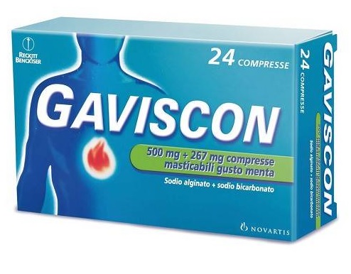 GAVISCON*24CPR MENTA 500+267MG - pharmaluna