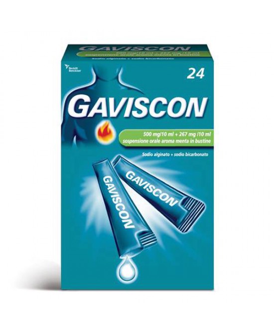 GAVISCON*24BUST 500+267MG/10ML - pharmaluna