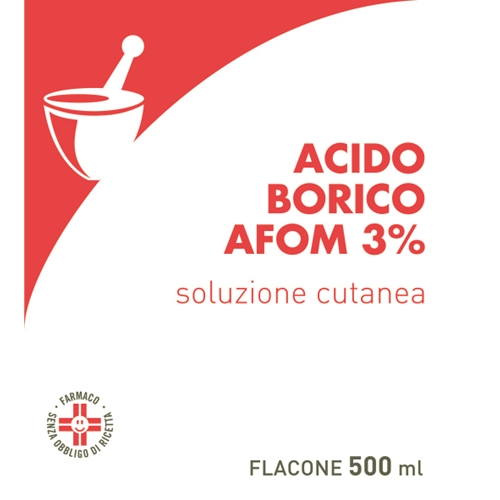 ACIDO BORICO AFOM*3% 500ML - pharmaluna