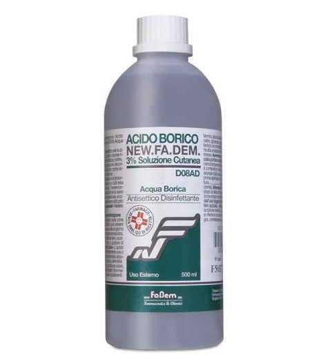 ACIDO BORICO NEW F*3% FL 500ML - pharmaluna