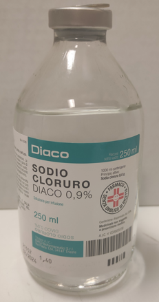 SODIO CLORURO DIACO*0,9% 250ML - pharmaluna