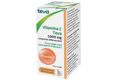 VITAMINA C TEVA*10CPR EFF 1G - pharmaluna
