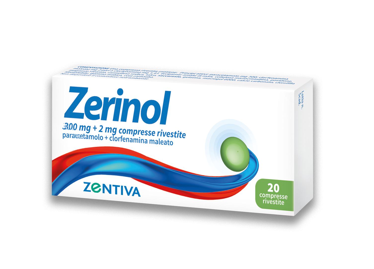ZERINOL*20CPR RIV 300MG+2MG - pharmaluna