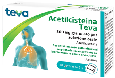 ACETILCISTEINA TEVA*30BS 200MG - pharmaluna