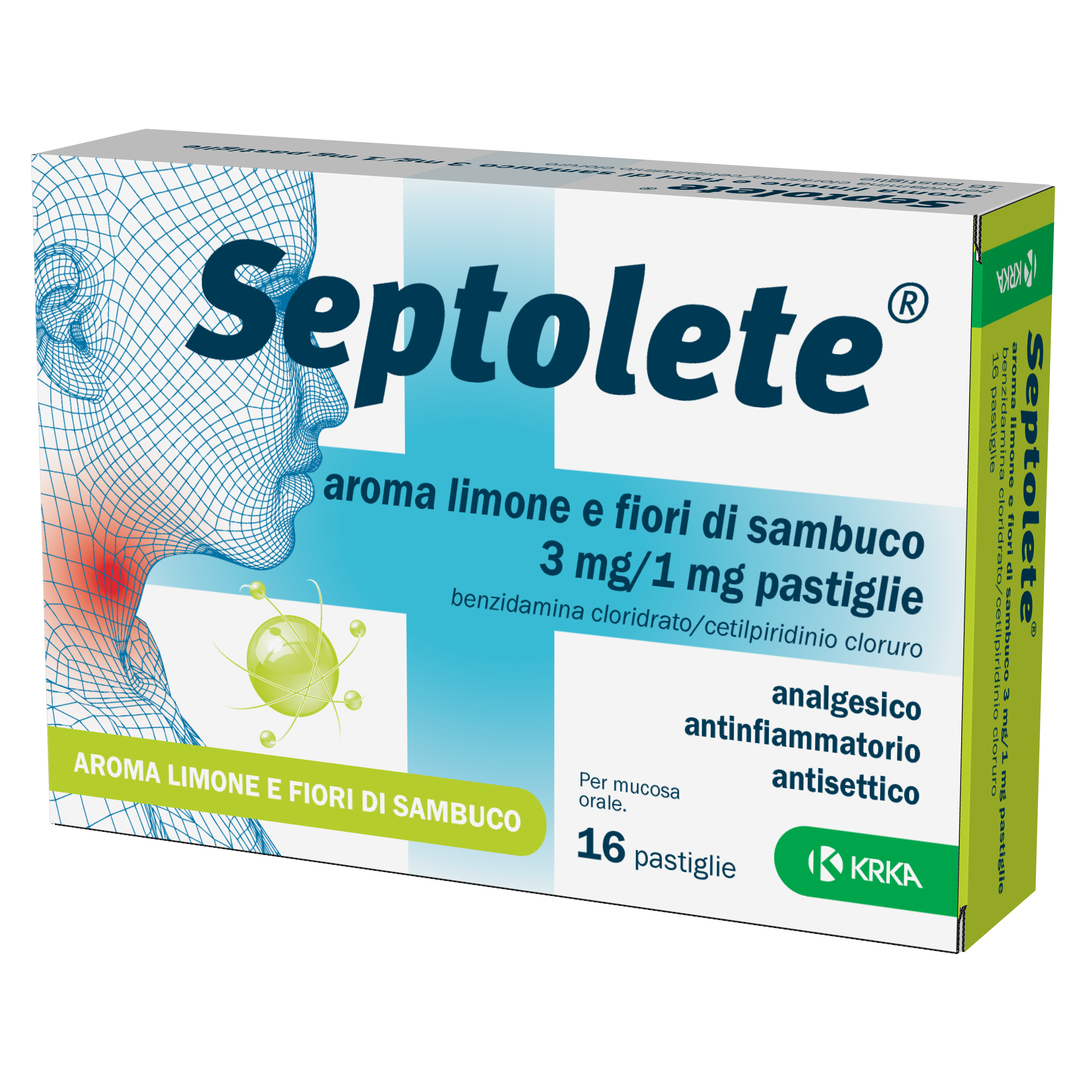 SEPTOLETE*16PAST3+1MG LIM FIOR - pharmaluna