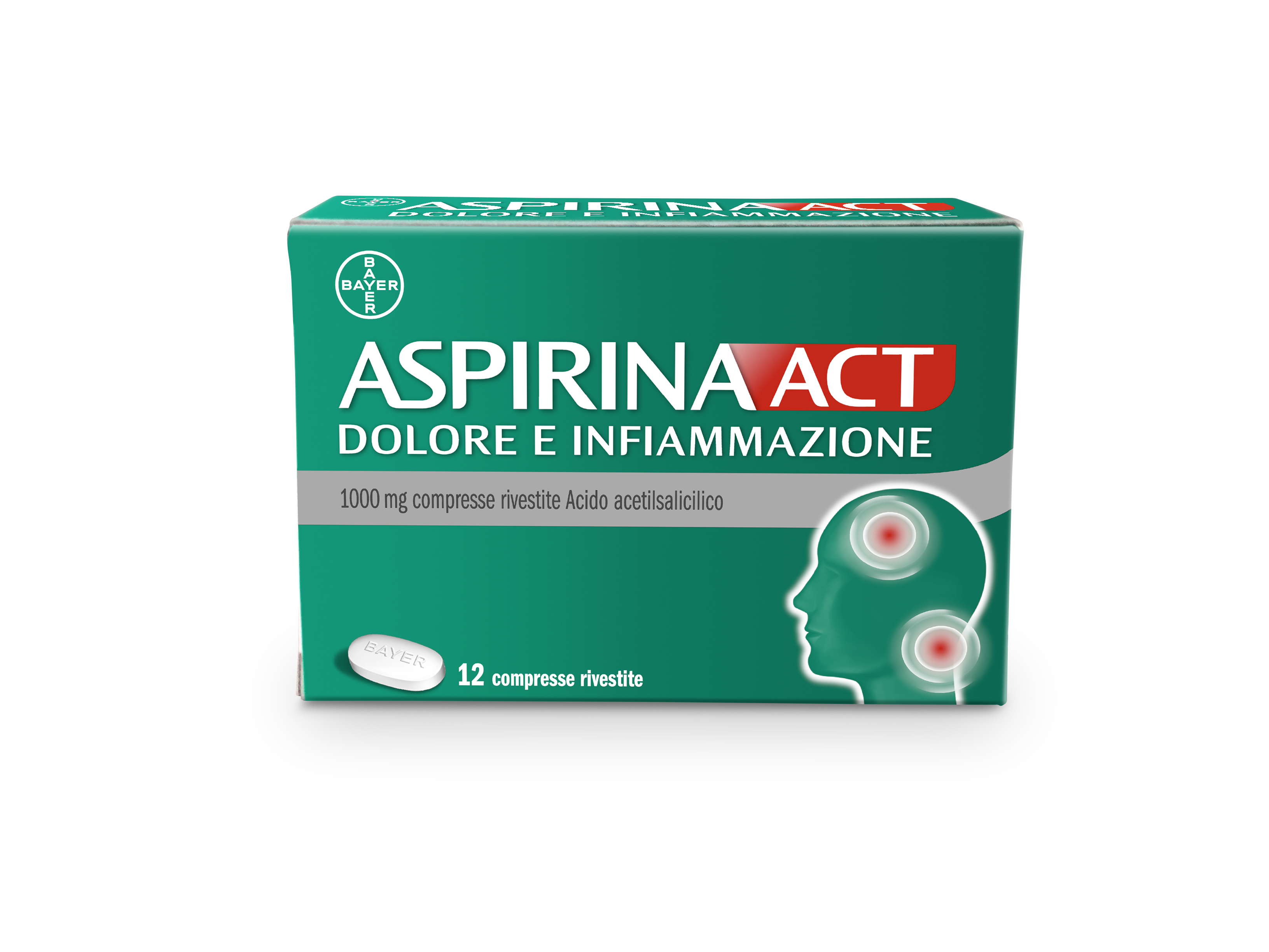 ASPIRINAACT DOL INF*12CPR 1G - pharmaluna