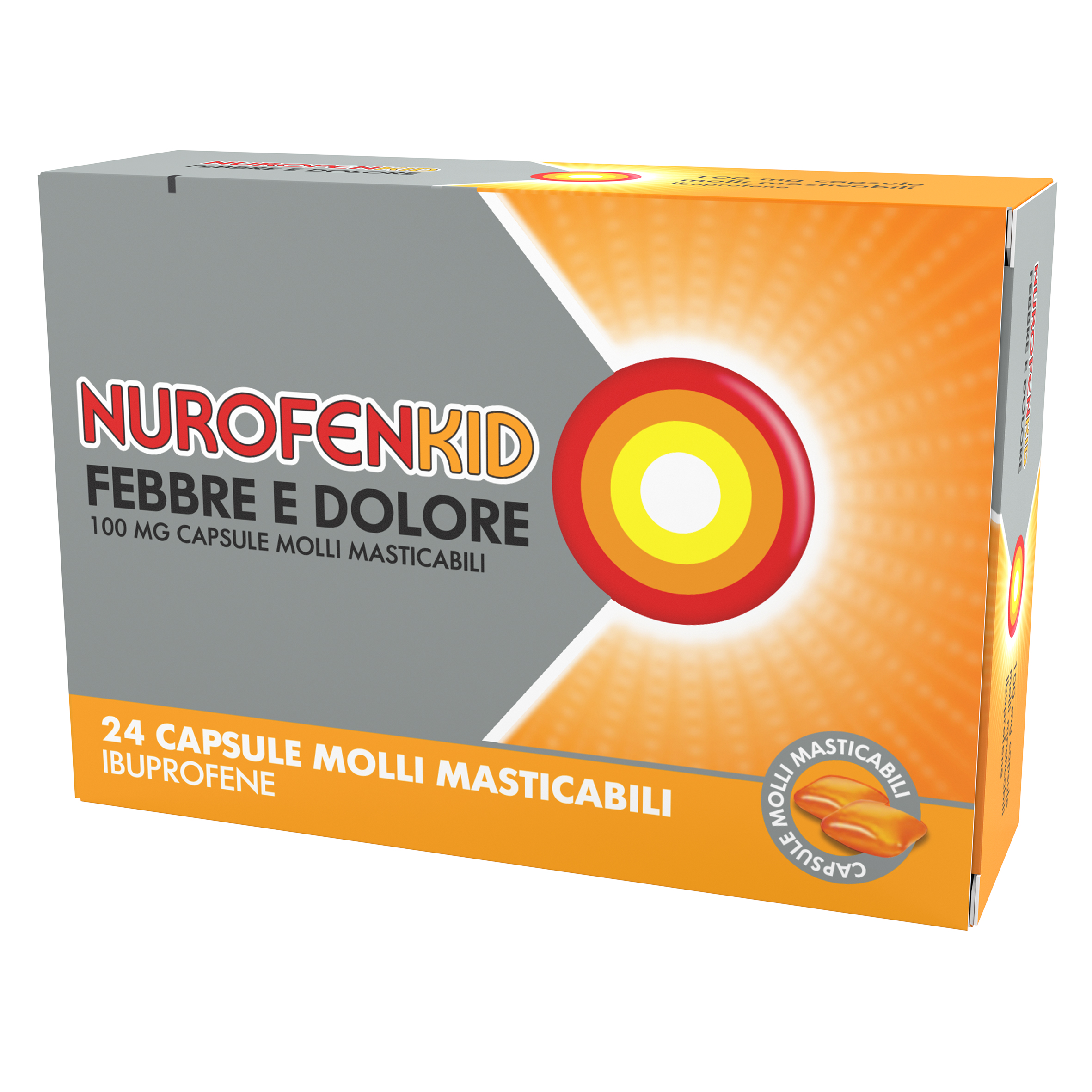 NUROFENKID FEBBRE D*24CPS100MG - pharmaluna