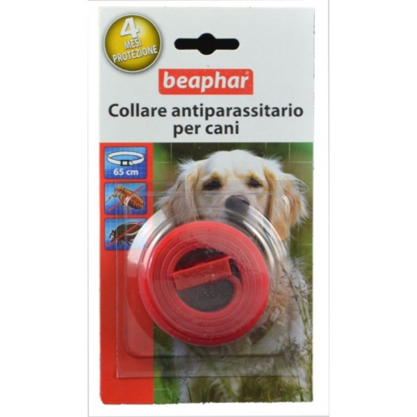 COLLARE ANTIPAR*ROSSO CANE65CM - pharmaluna