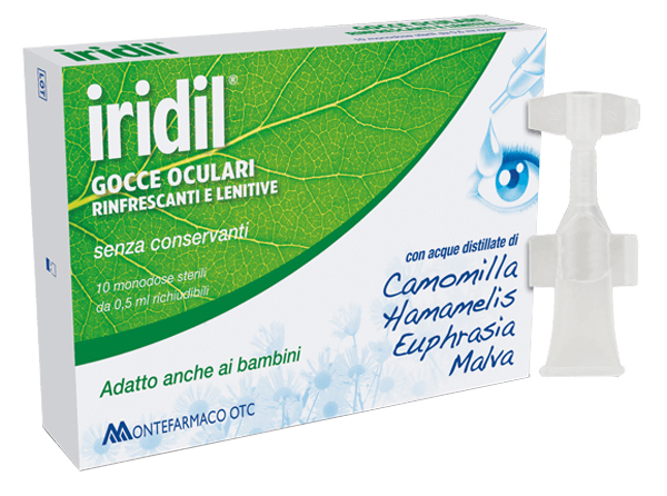 GOCCE OCULARI IRIDIL 10 AMPOLLE MONODOSE RICHIUDIBILI 0,5 ML - pharmaluna