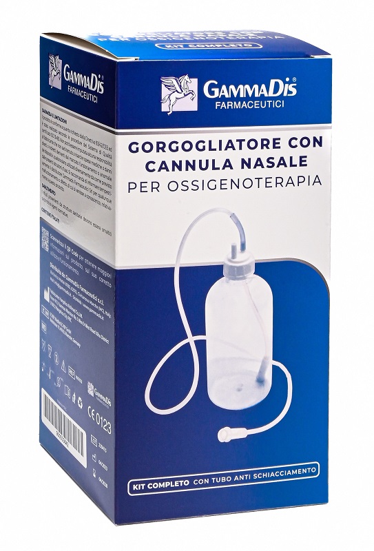 GORGOGLIATORE PER OSSIGENOTERAPIA CON OCCHIALE + CANNULA NASALE GAMMADIS - pharmaluna
