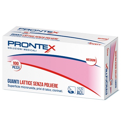 PRONTEX GUANTO IN LATTICE SENZA POLVERE PICCOLO 100 PEZZI - pharmaluna
