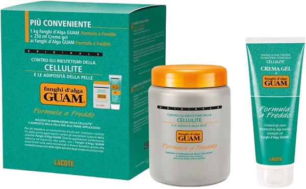 GUAM FANGHI D'ALGA CONFEZIONE CONVENIENZA FREDDA CON FANGHI D'ALGA GUAM 1 KG + CREMA GEL 250 ML FORMULA A FREDDO - pharmaluna