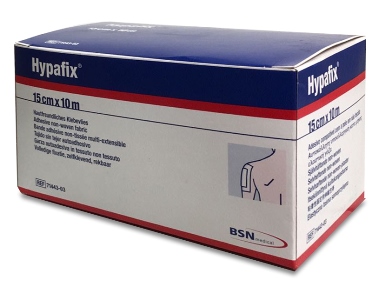 FASCIA AUTOADESIVA PER FISSAGGIO CATETERI E MEDICAZIONI HYPAFIX IN TESSUTO NON TESSUTO DI POLIESTERE ELASTICO ACRILICO SENZA RESINE E GOMME NATURALI 15X1000CM - pharmaluna